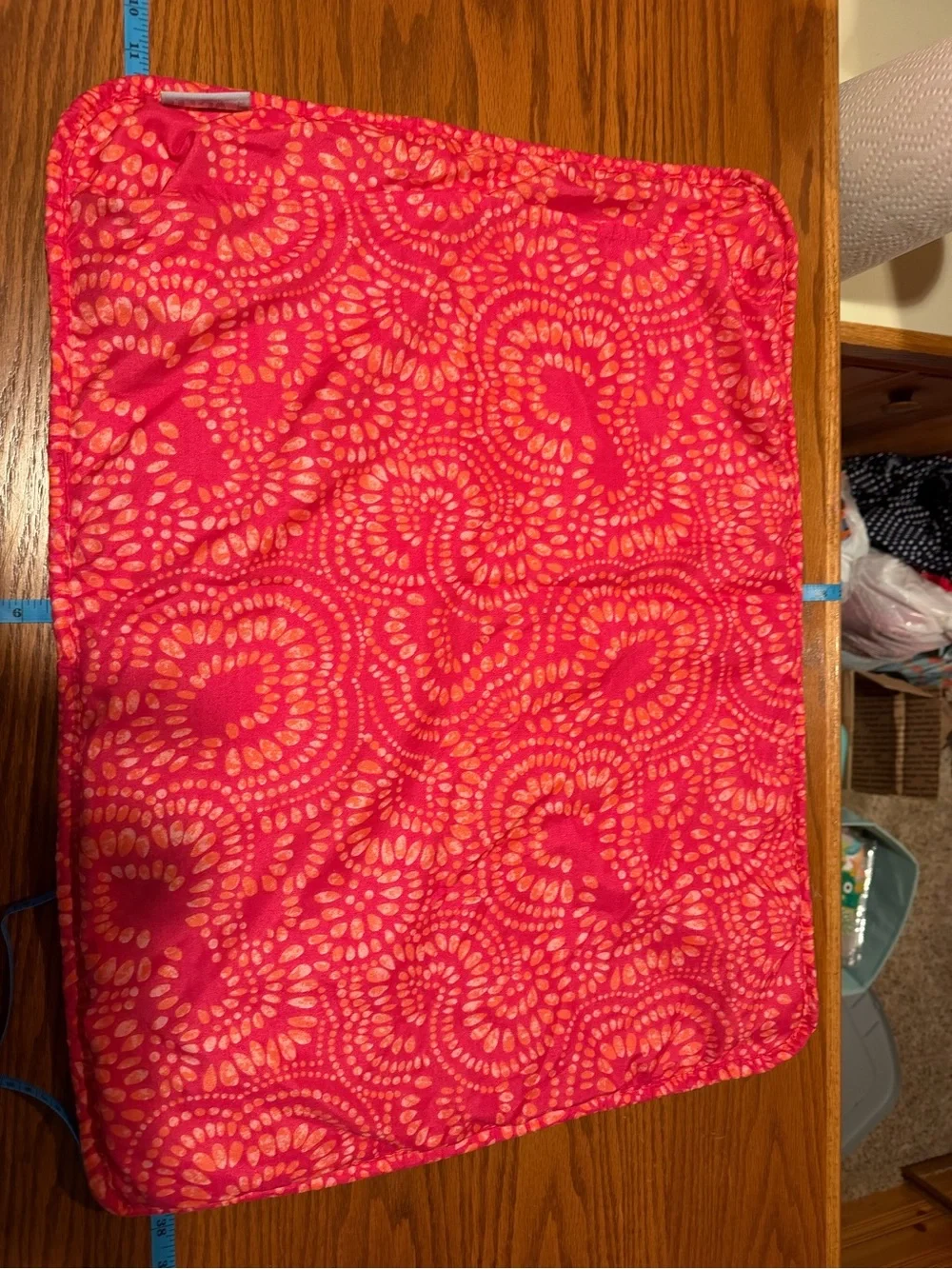 VNCY twin quilt teal coral/pink /red